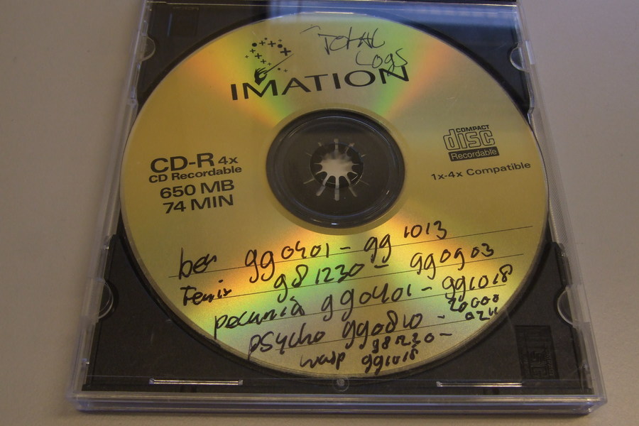 CD-ROM with handwritten text